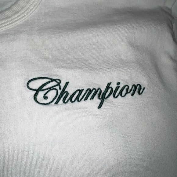 Vtg Champion Reverse Weave Shirt Size Medium Whote Butterfly Embroiderey - Picture 5 of 6
